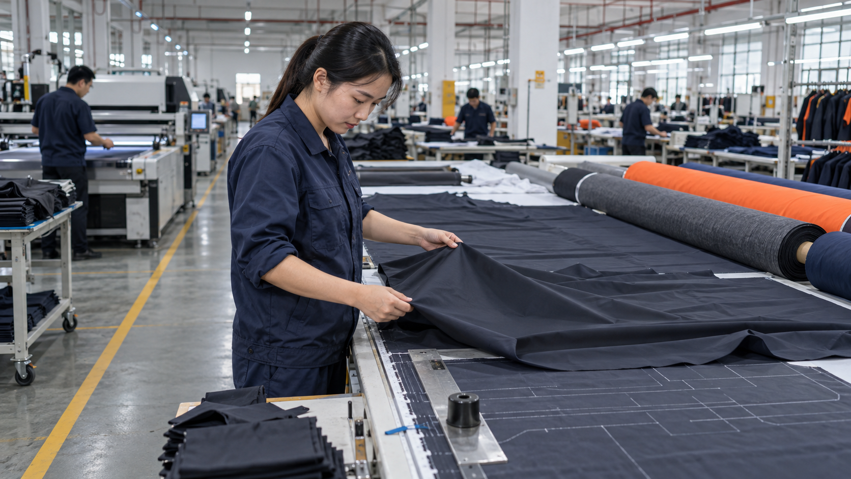 Fabric inspection & cutting